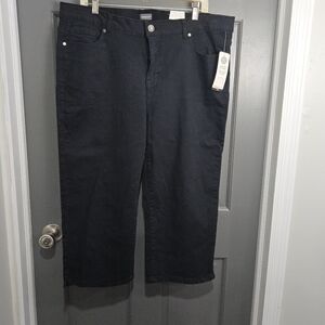 Black Denim Capris Size 18